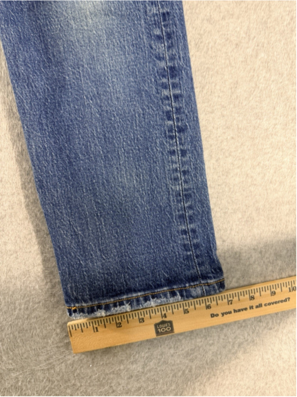 Levi’s 501 Jeans W28 L26 Button Fly Medium Wash Straight Denim Distressed - Picture 9 of 10